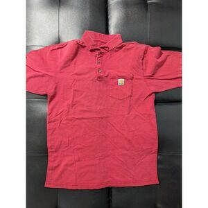 Carhartt Shirt‎ Mens Red Short Sleeve Pocket Tee Thrashed Distressed Chore L